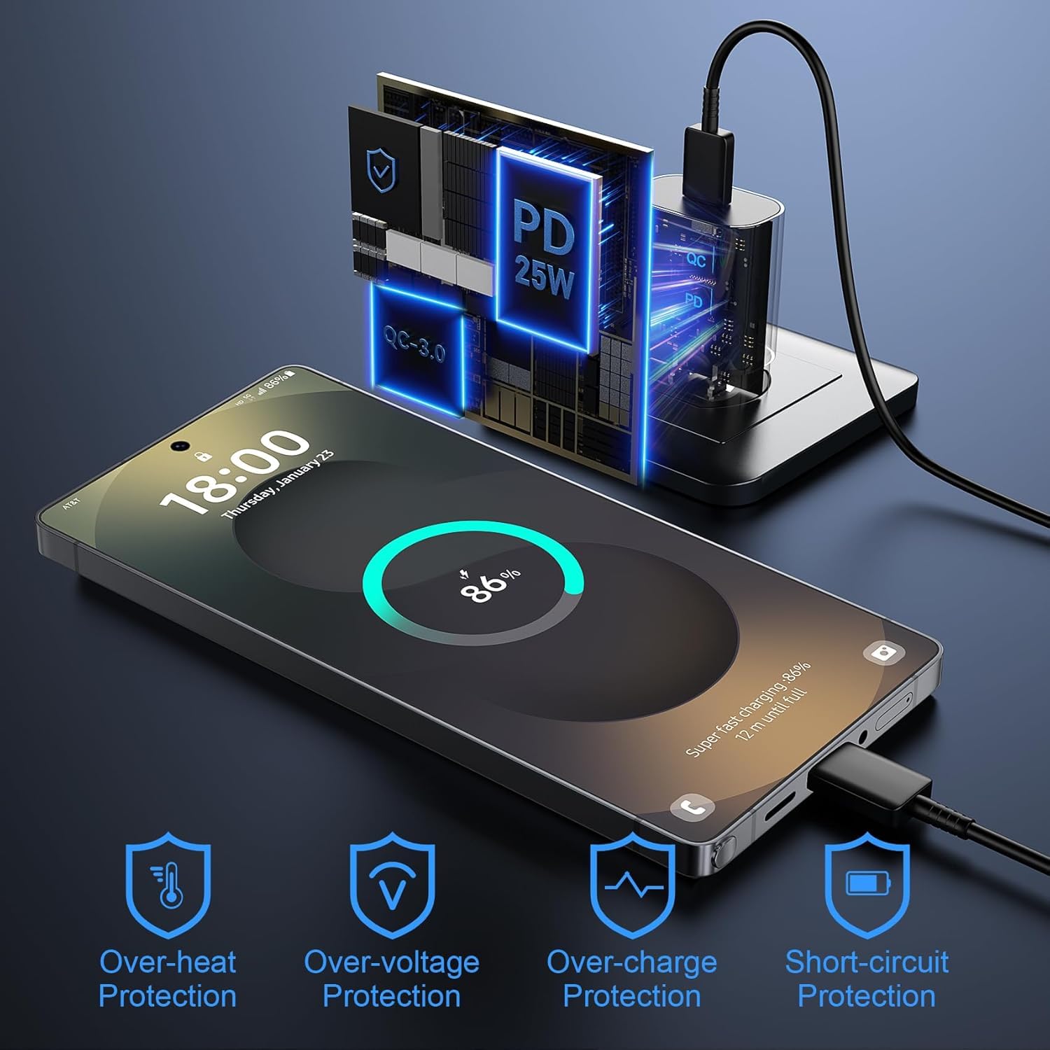 Samsung Original 25W Type-C Fast Charger Adapter Compatible with Samsung Galaxy - Image 3